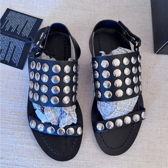 Diesel‎ Studded Women’s Black Sandals Size 6 - Picture 4 of 6